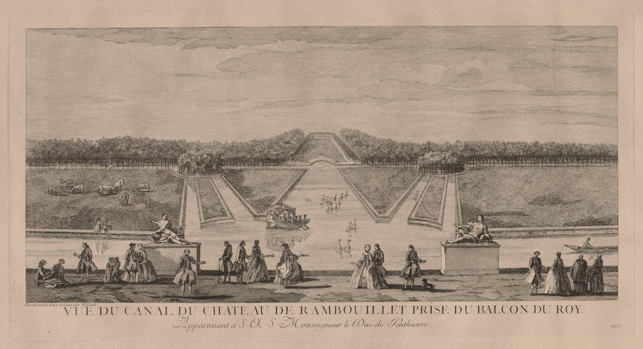 Chateau fra kanalen ved Rambouillet. af Jacques Rigaud