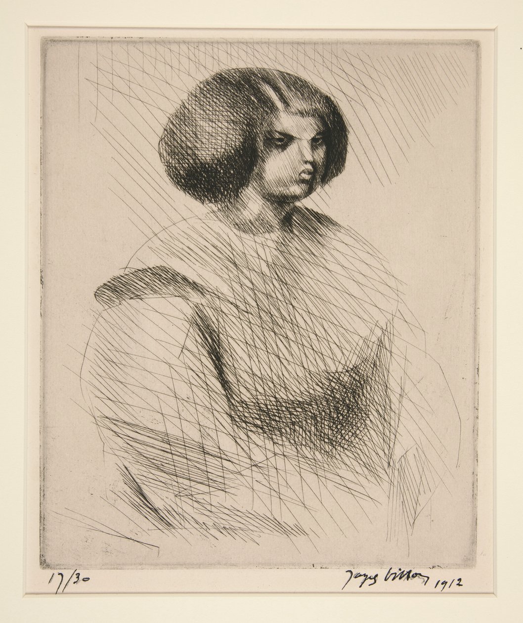 La petite mul?tresse (ung mulat) af Jacques Villon