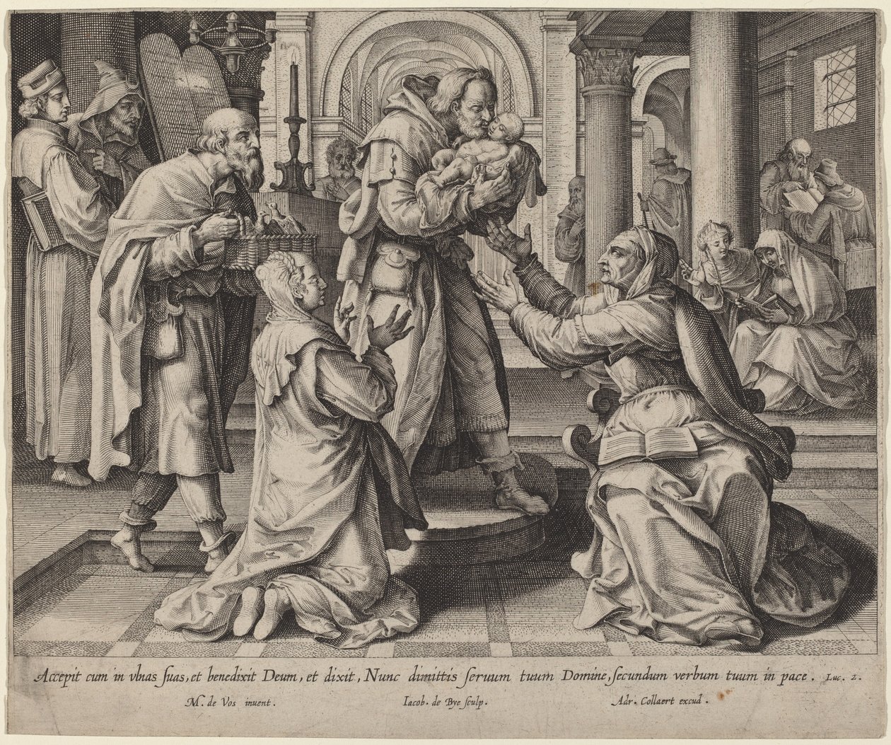 Præsentation i templet af Jacques de Bie after Maarten