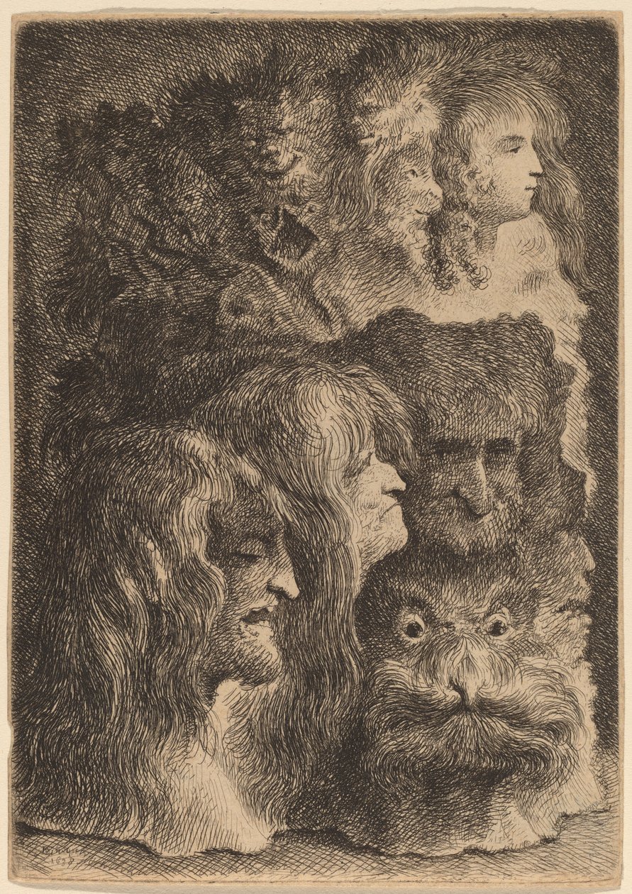 Fantastiske hoveder af Jacques de Gheyn III