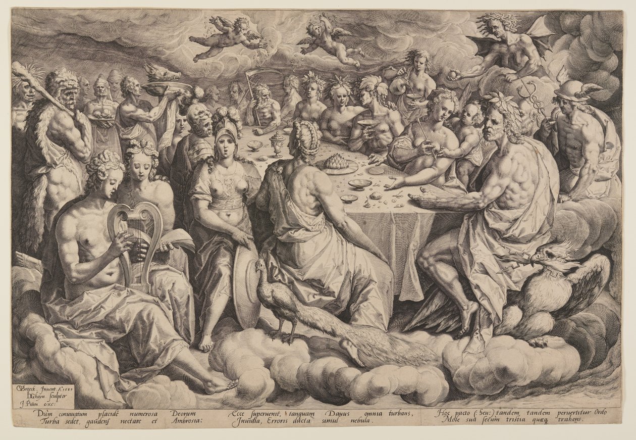 Gudernes festmåltid af Jacques de Gheyn II