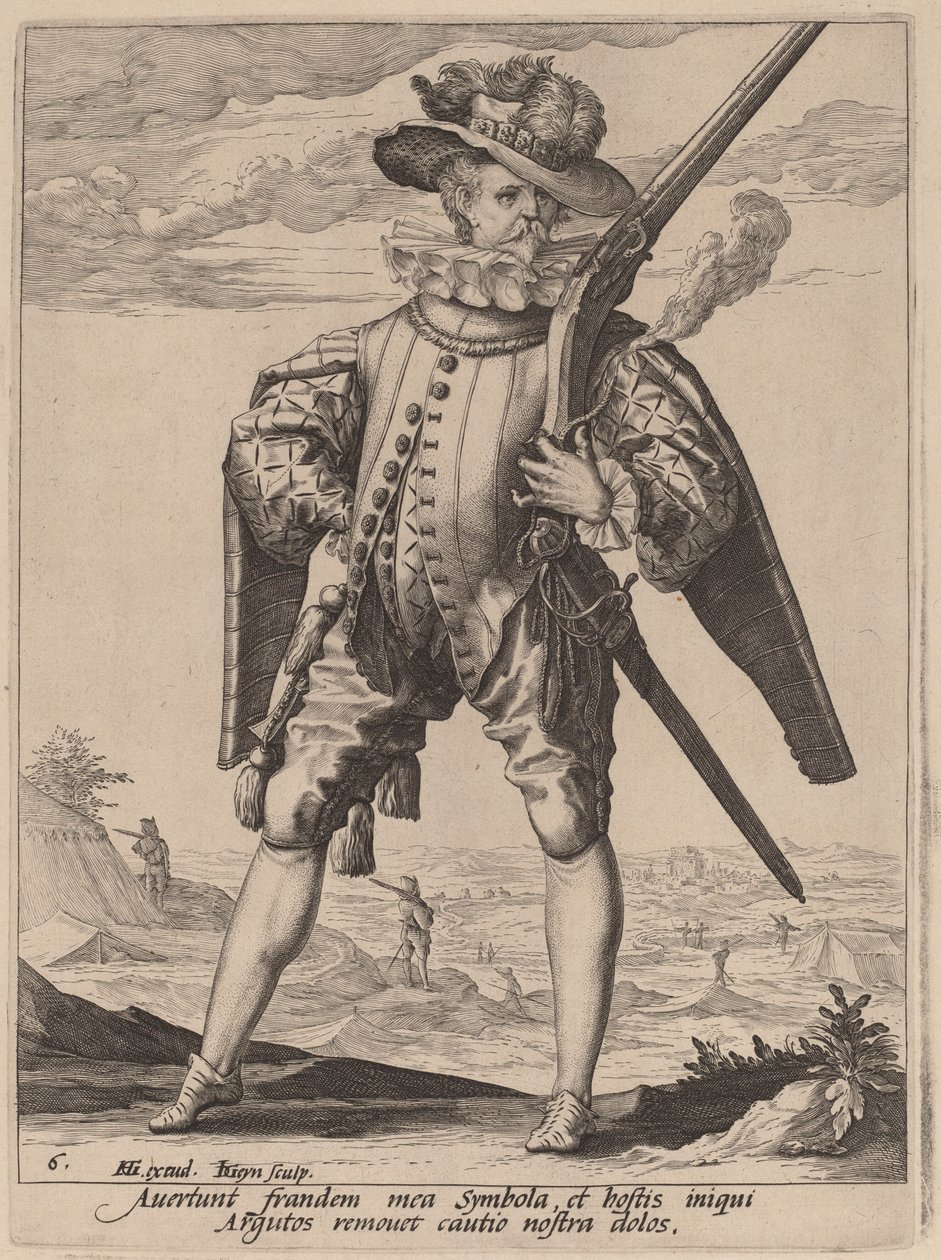 Musketer af Jacques de Gheyn II after Hendrik Goltzius