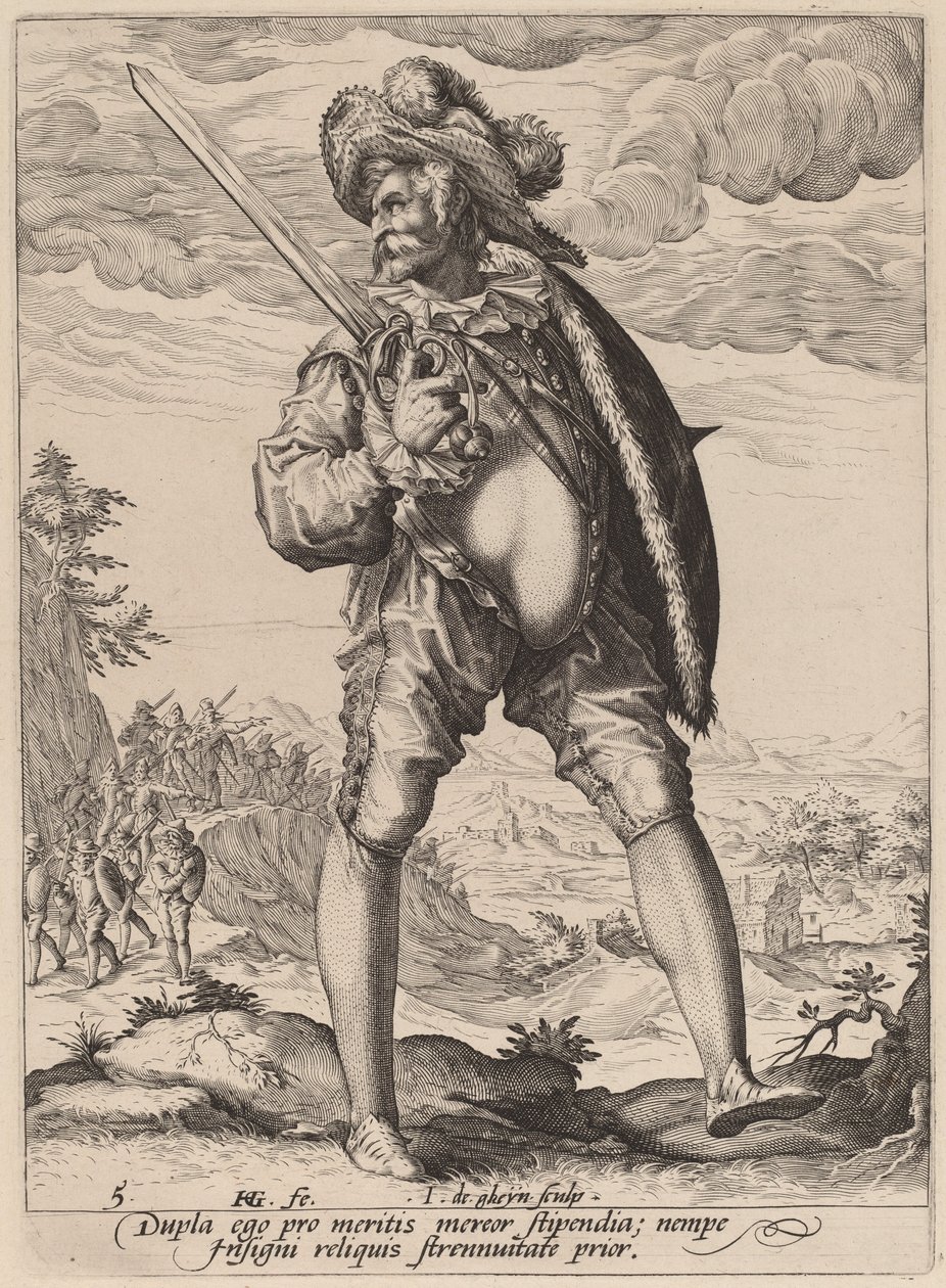 Fanebærer af Jacques de Gheyn II after Hendrik Goltzius