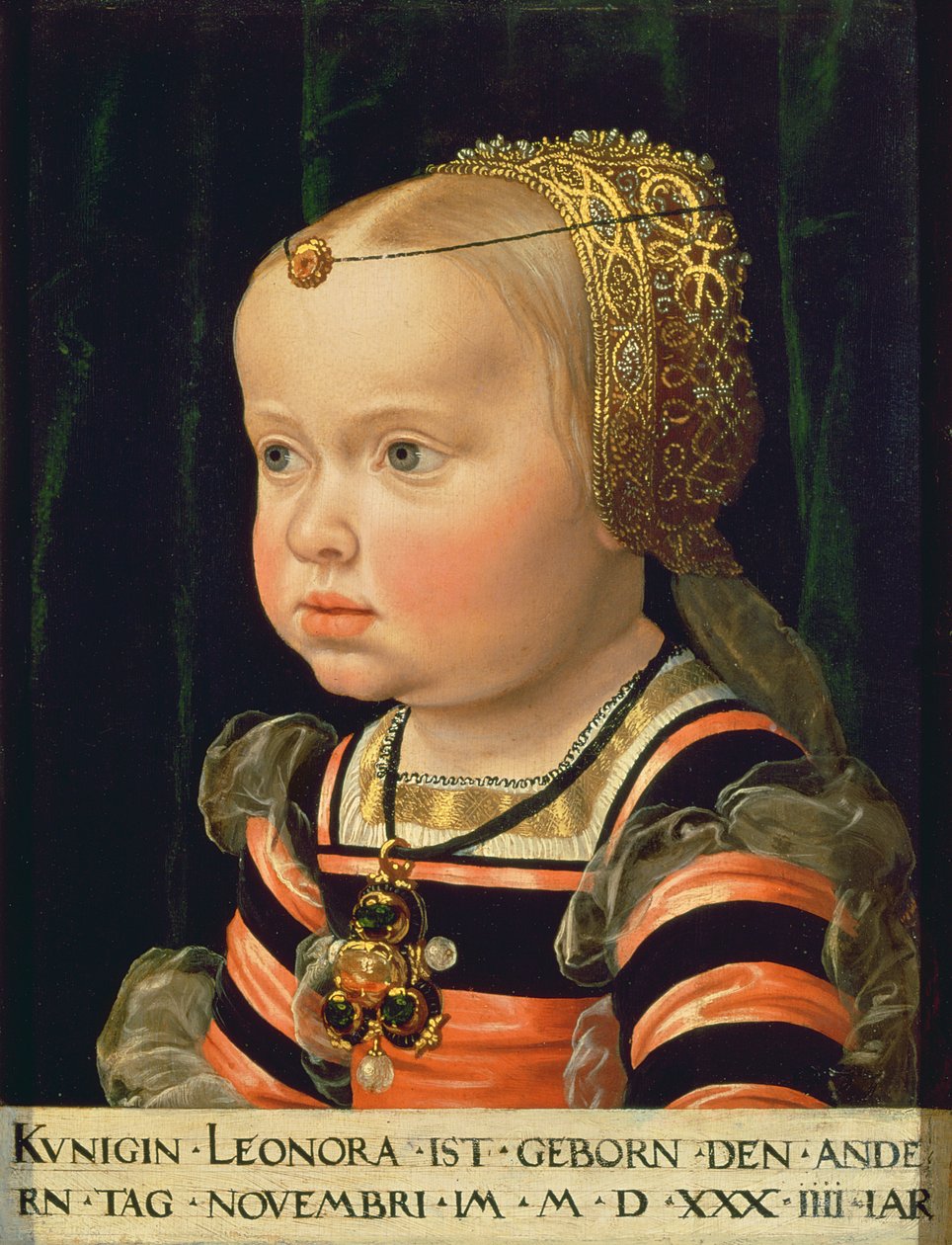 Ærkehertuginde Eleanor af Mantua (1534-94), to år gammel (panel) af Jakob Seisenegger