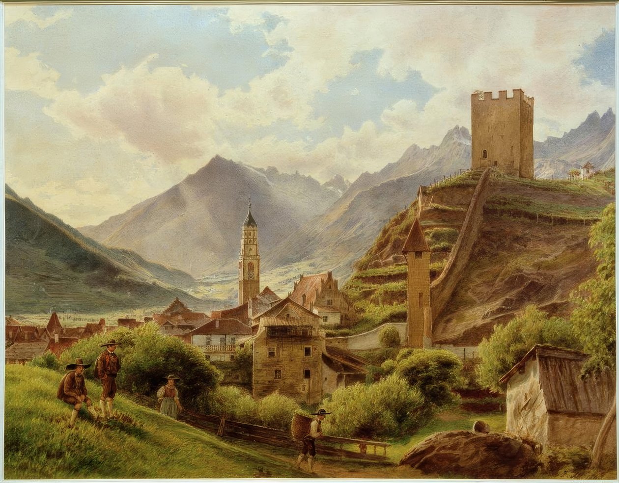 Udsigt over Merano af Jakob Alt