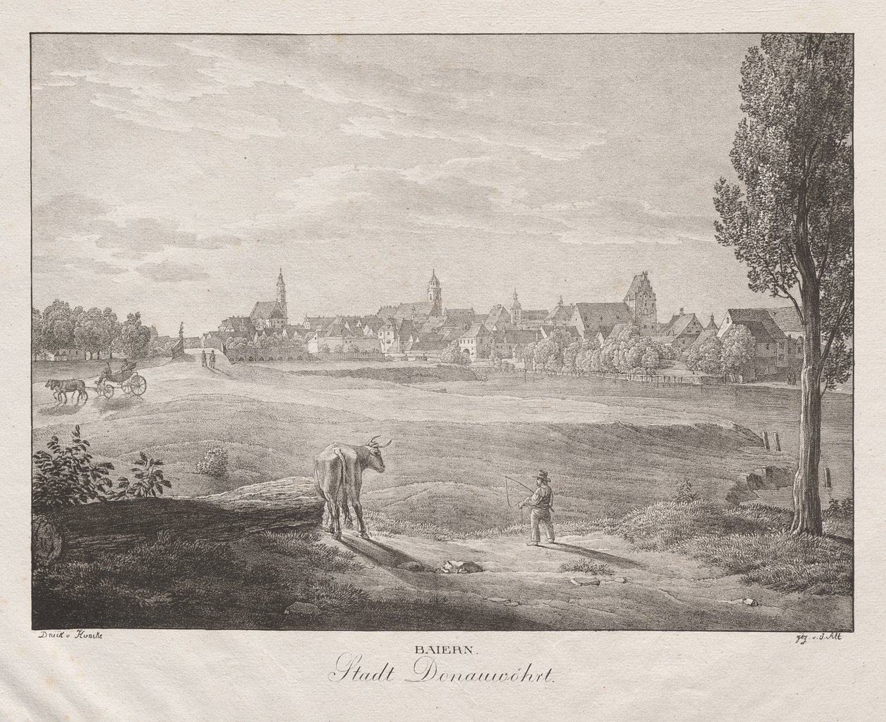 Bayern, by Donauworth af Jakob Alt