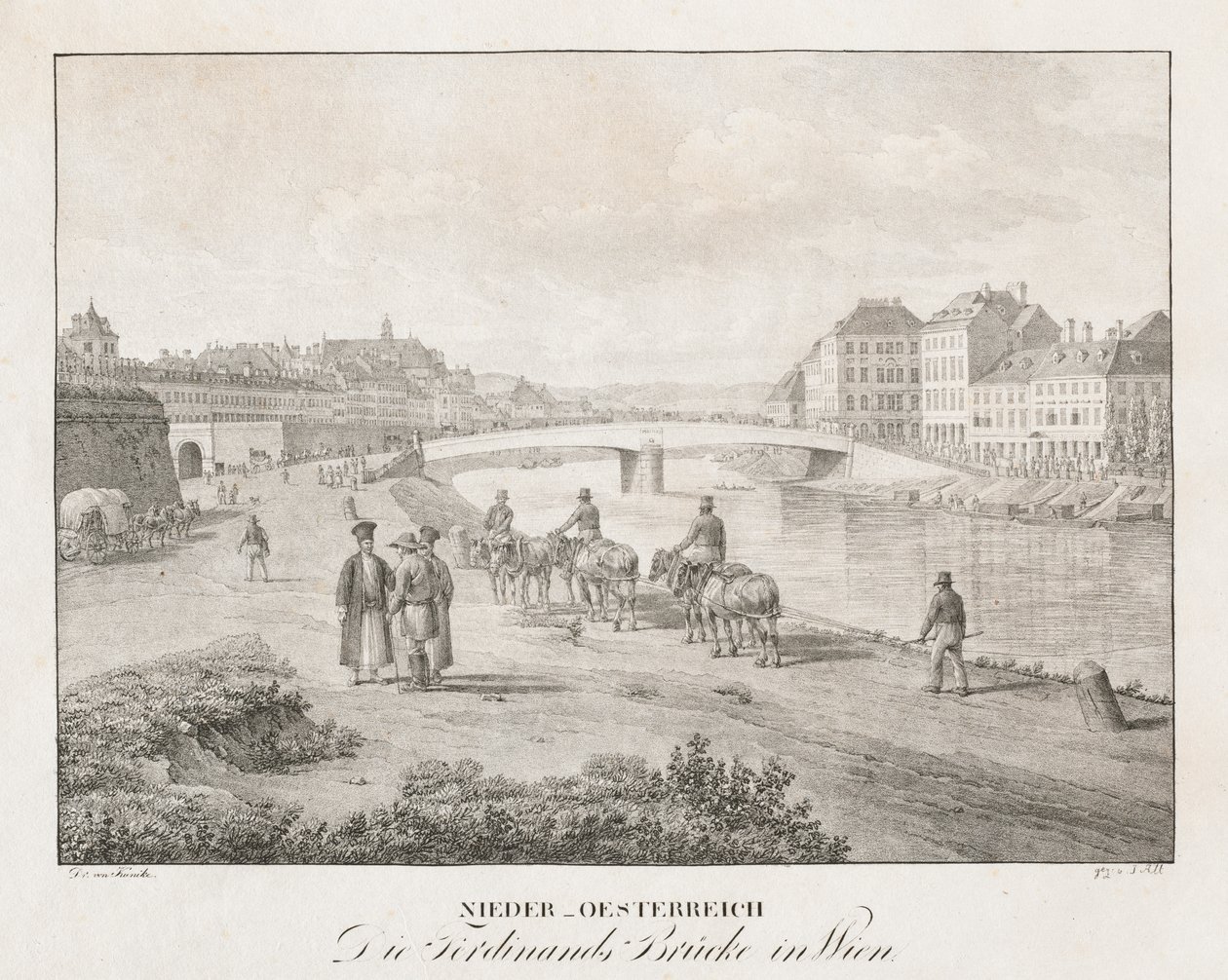 Nedre Østrig, Ferdinand-broen i Wien af Jakob Alt