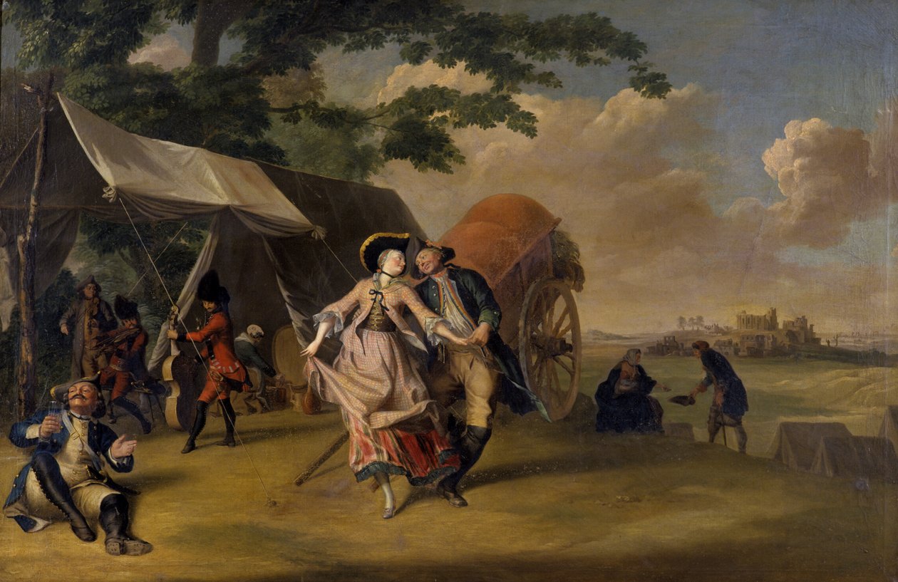 Dans i en lejr, 1765 af Jakob Michel