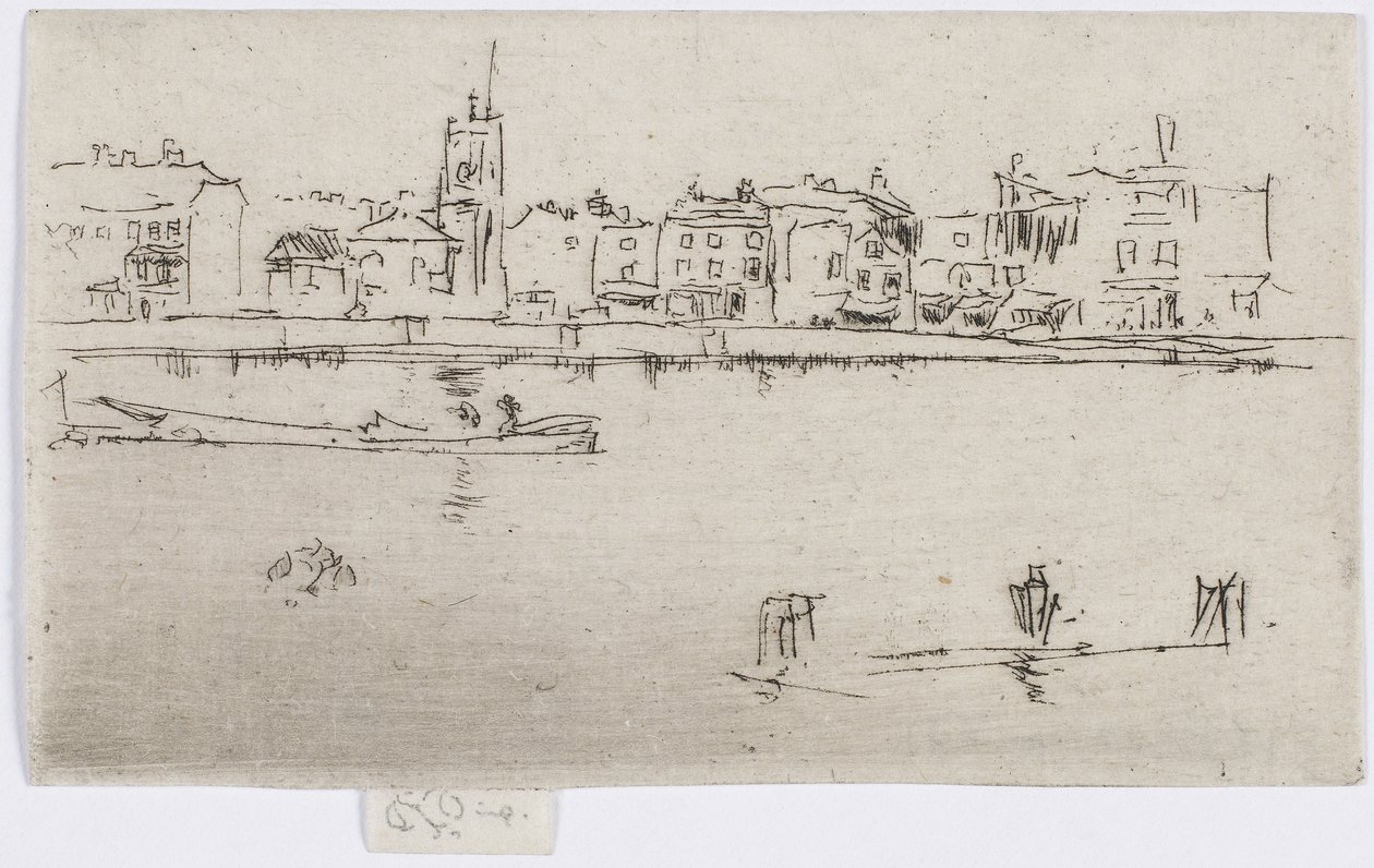 Chelsea (mindesmærke) 1887 (radering på papir) af James Abbott McNeill Whistler