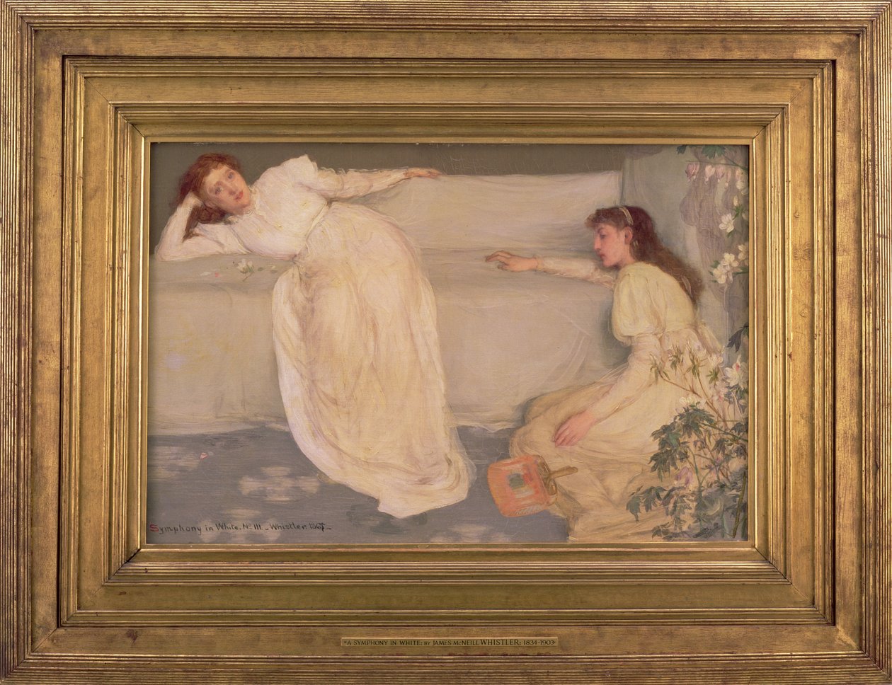Symfoni i hvid, nr. III, 1865-67 (inklusive ramme) (se også 88677) af James Abbott McNeill Whistler