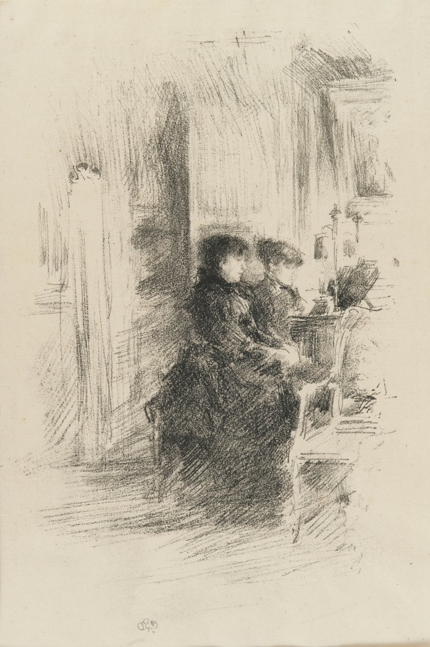 Duetten (litografi på papir) af James Abbott McNeill Whistler