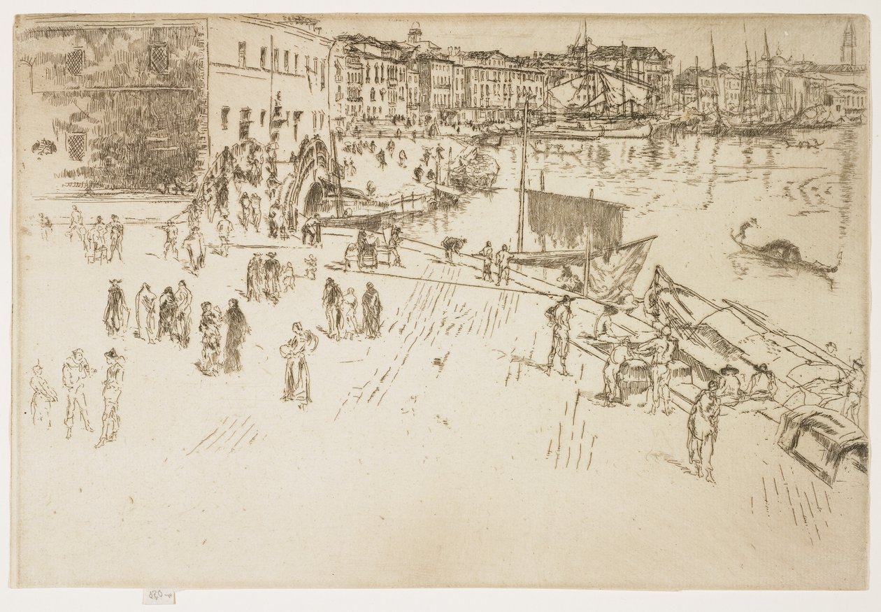 The Riva, nr. 1 fra The First Venice Set, 1879-1880 af James Abbott McNeill Whistler