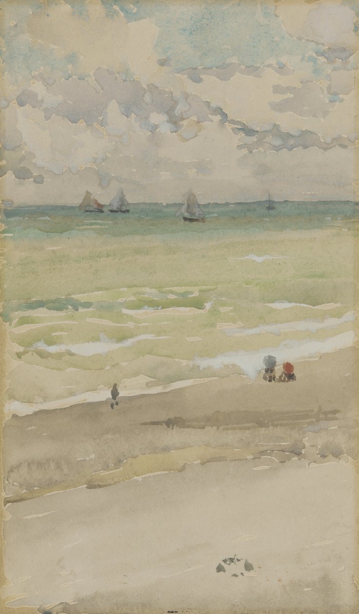 Stranden, ca. 1885 af James Abbott McNeill Whistler