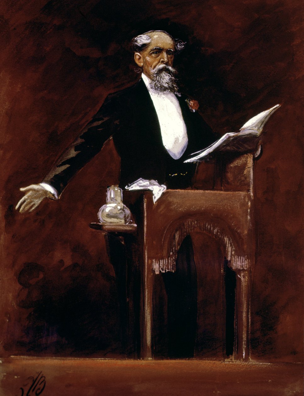 Charles Dickens (1812-70) af James Bacon