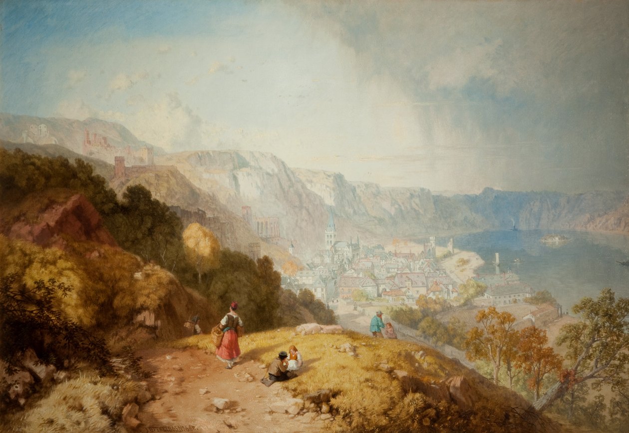 Bacharach ved Rhinen, 1865 af James Baker Pyne