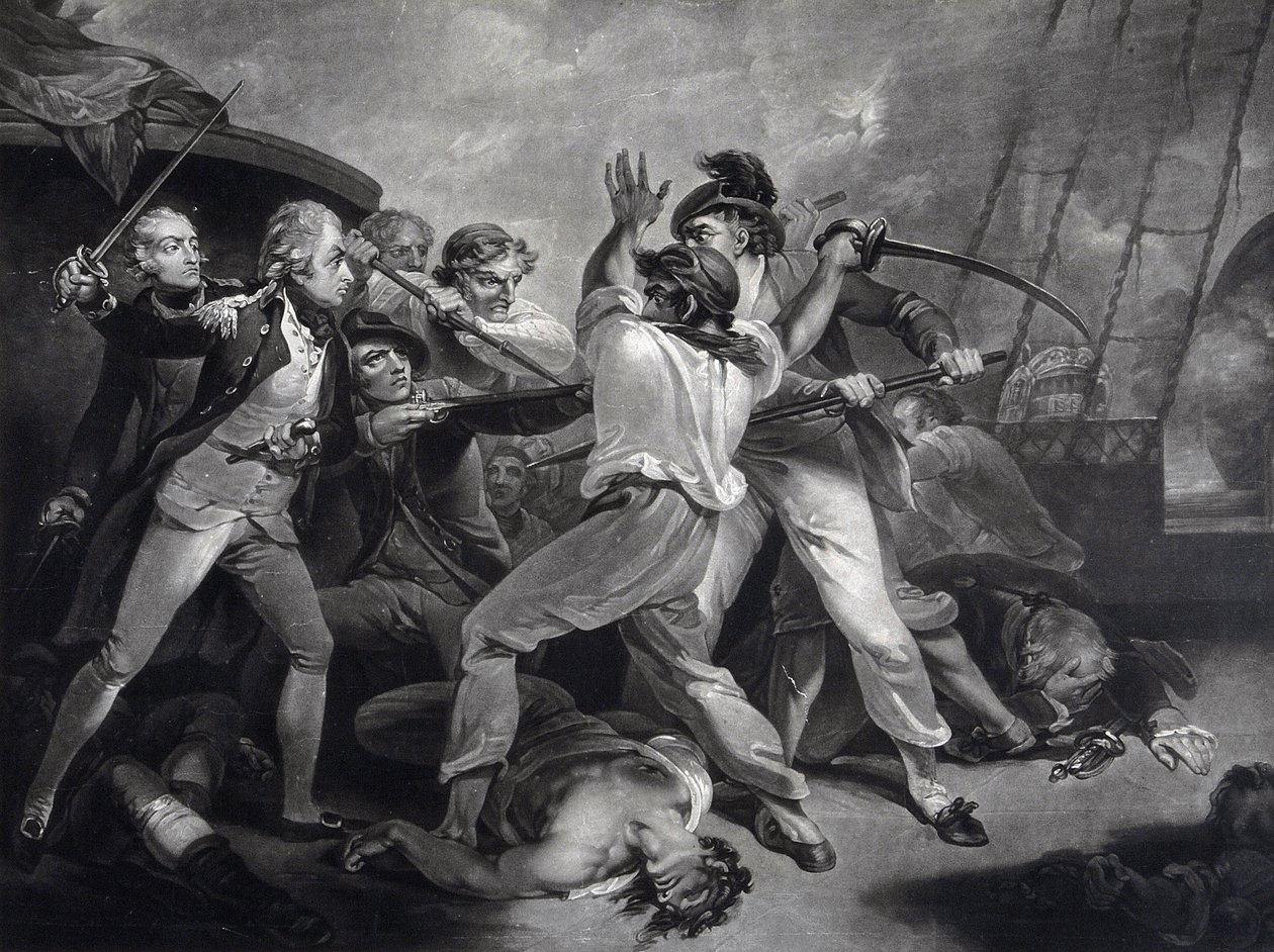 The Distinguished Action of the Gallant Nelson, 1798 af James Daniell