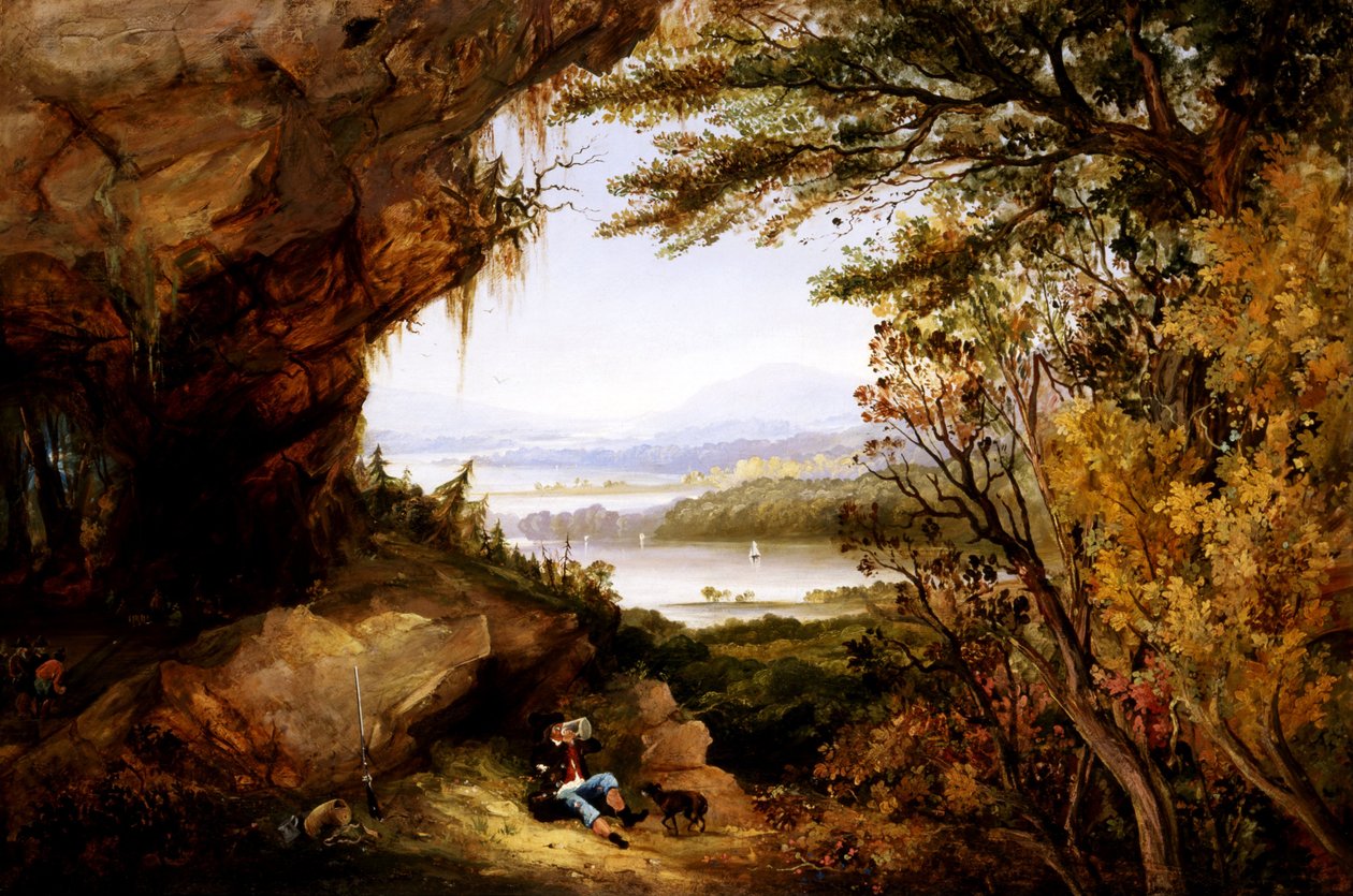 Scene på Hudson (Rip Van Winkle) af James Hamilton