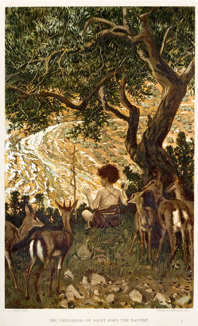 Johannes Døberens barndom - Bibelen af James Jacques Joseph after Tissot