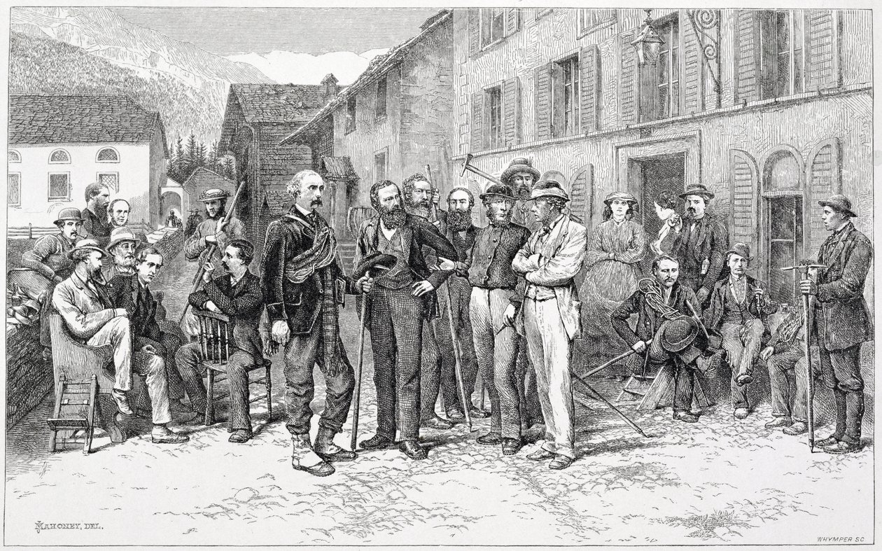 The Club Room of Zermatt i 1864, fra 
