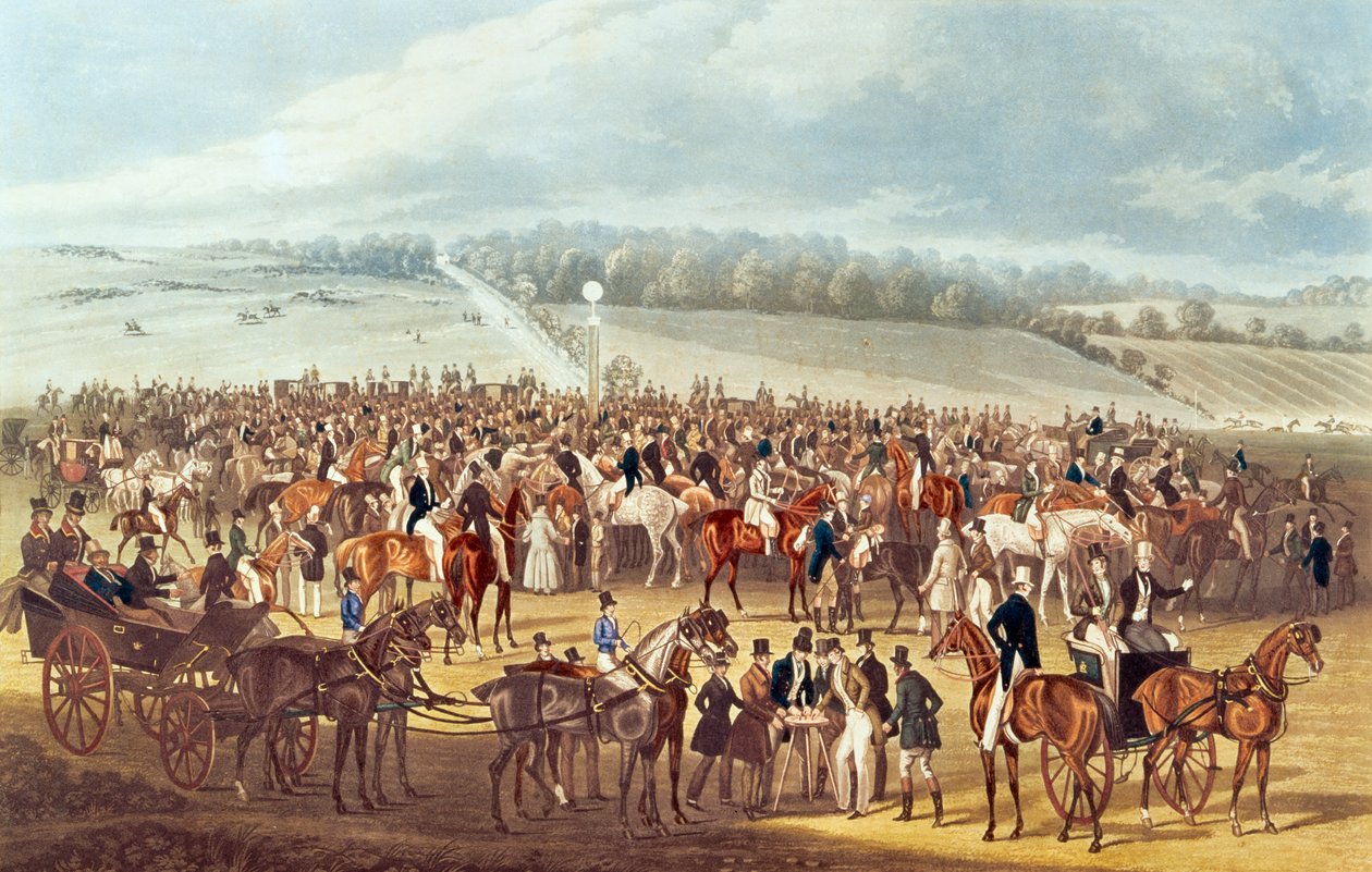 The Betting Post, Epsom, 1830 af James Pollard