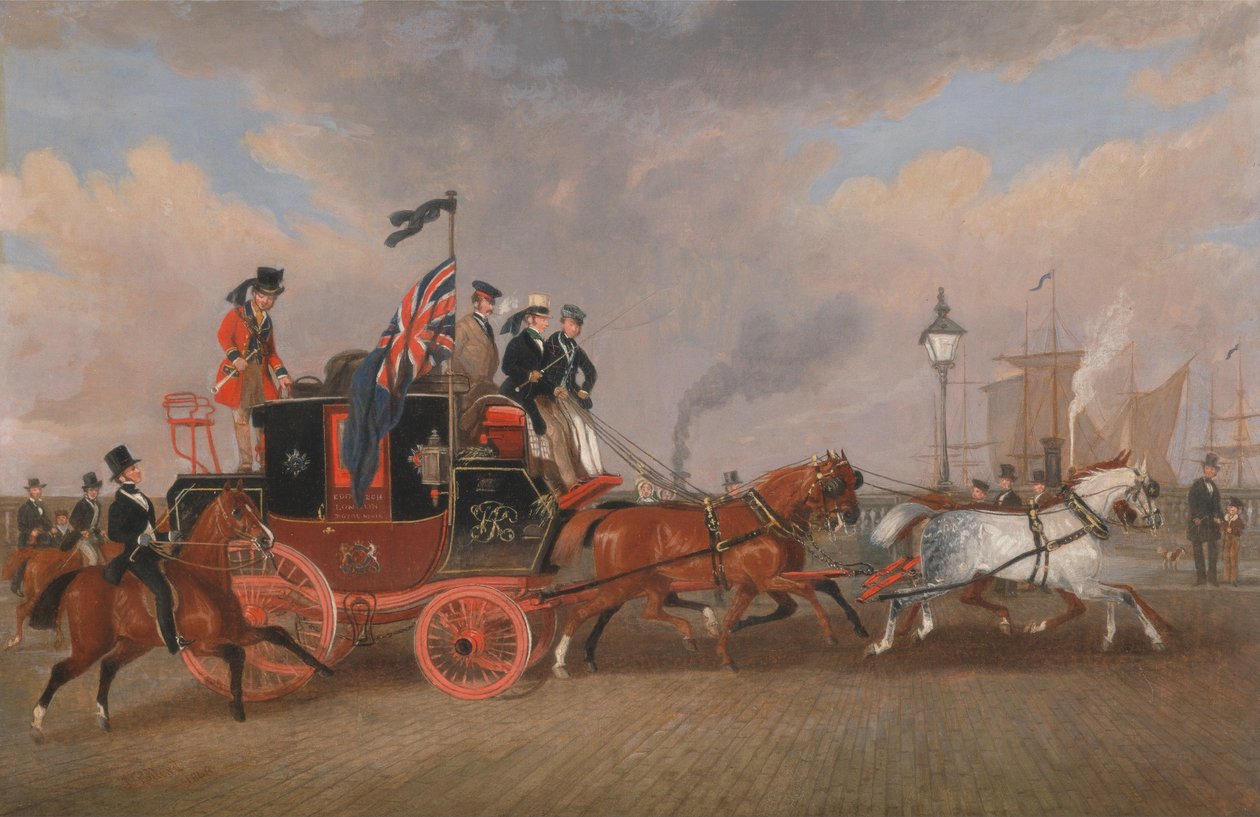 The Last of the Mail Coaches i Newcastle upon Tyne af James Pollard