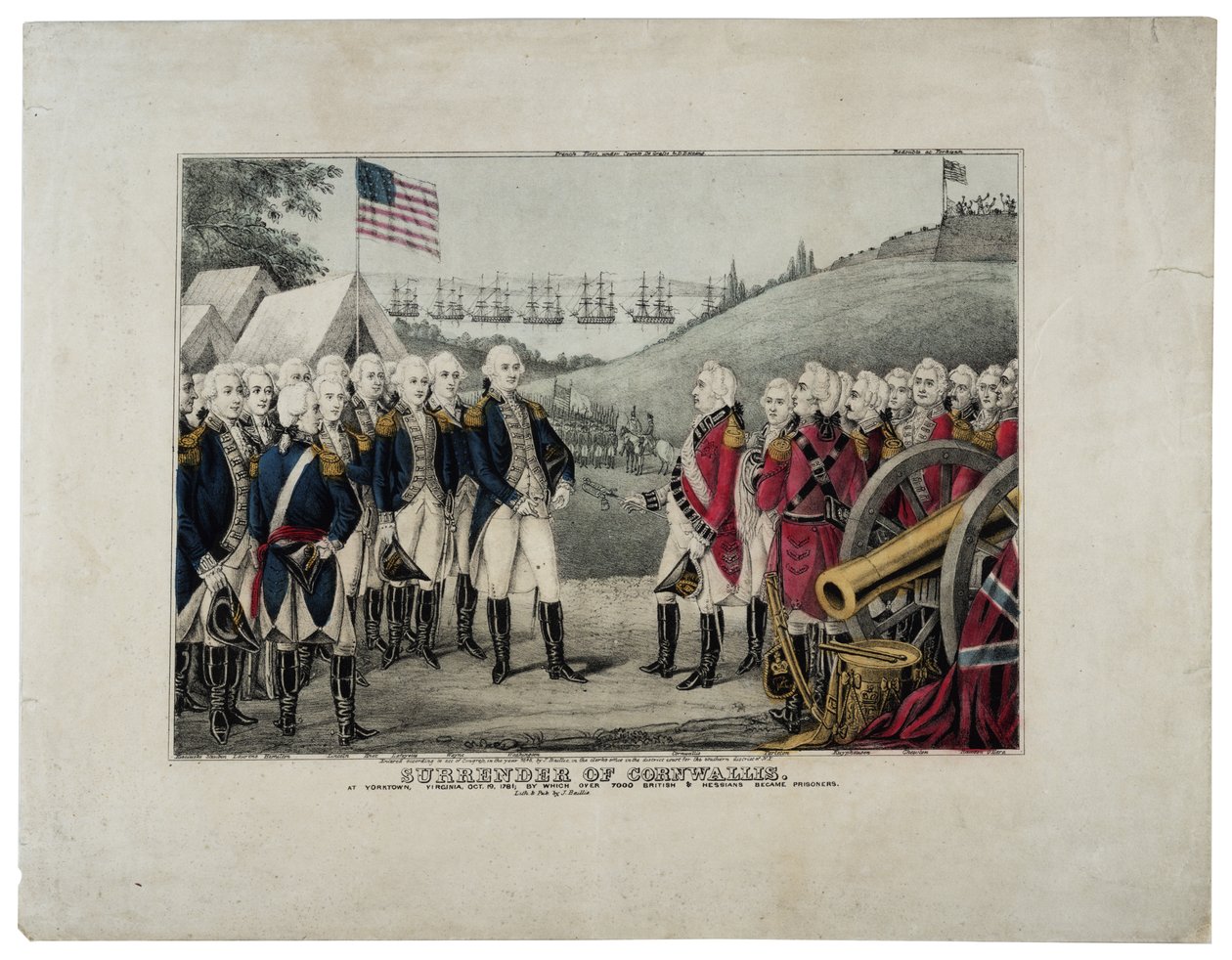 Overgivelse af Cornwallis, 1845 af James S. Baillie