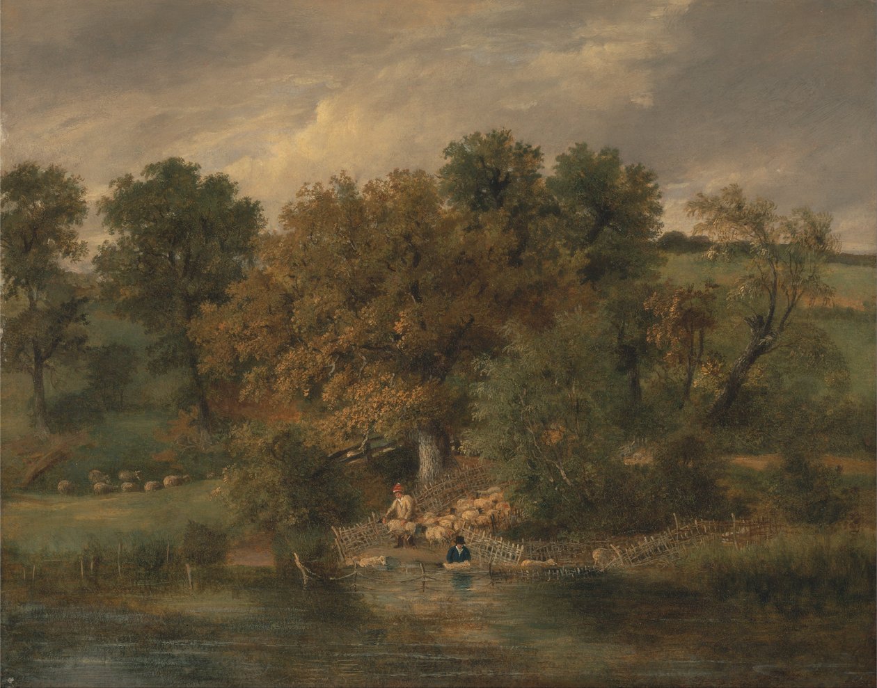 Fårvask i Postwick Grove, Norwich af James Stark
