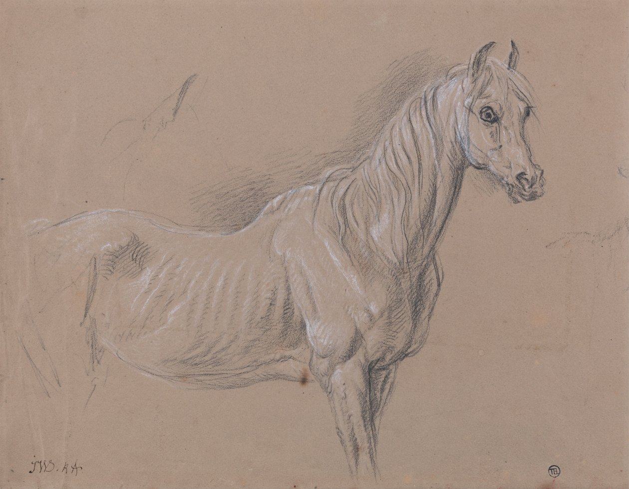 En hoppe- muligvis en undersøgelse for LAmour de Cheval, dateret 1827, i Tate Gallery af James Ward