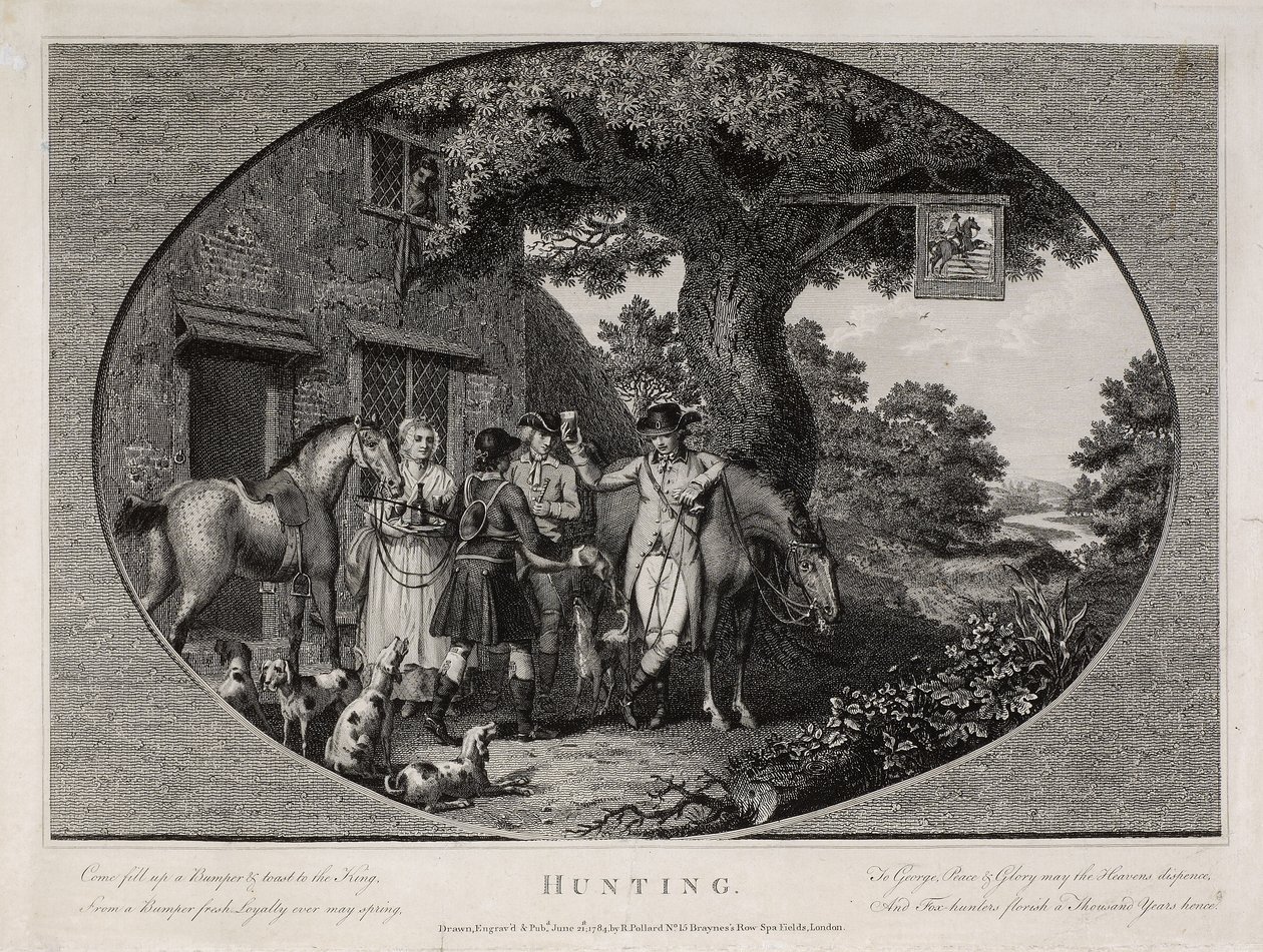 Jagt, indgraveret af Robert Pollard (1755-1838) af James (after) Pollard
