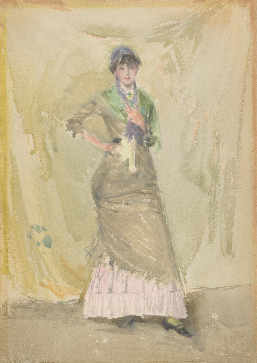 En note i grøn, 1883-1884. af James Abbott McNeill Whistler