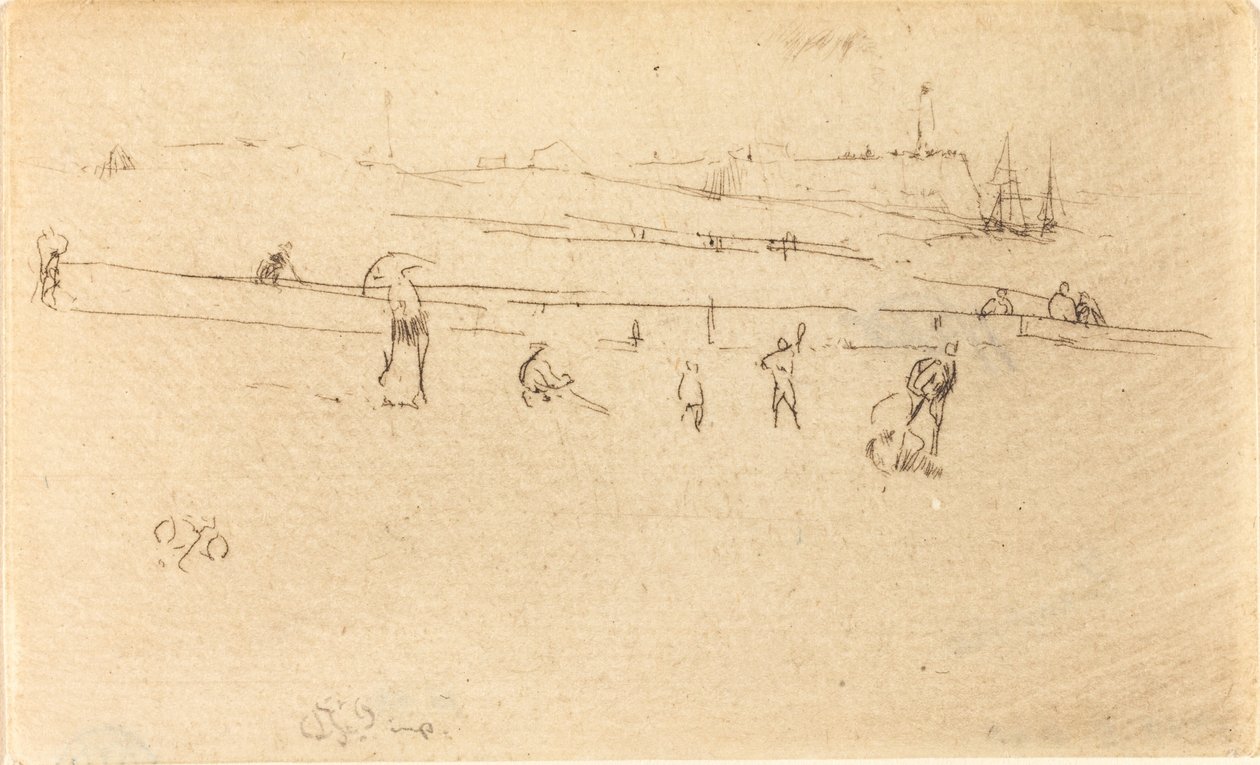 En skitse hos Dieppe. af James Abbott McNeill Whistler