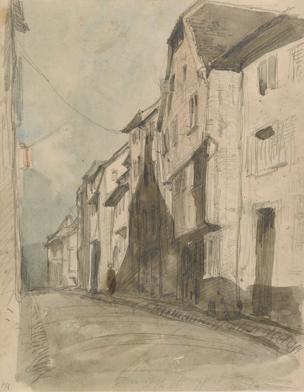 En gade ved Saverne, 1858. af James Abbott McNeill Whistler