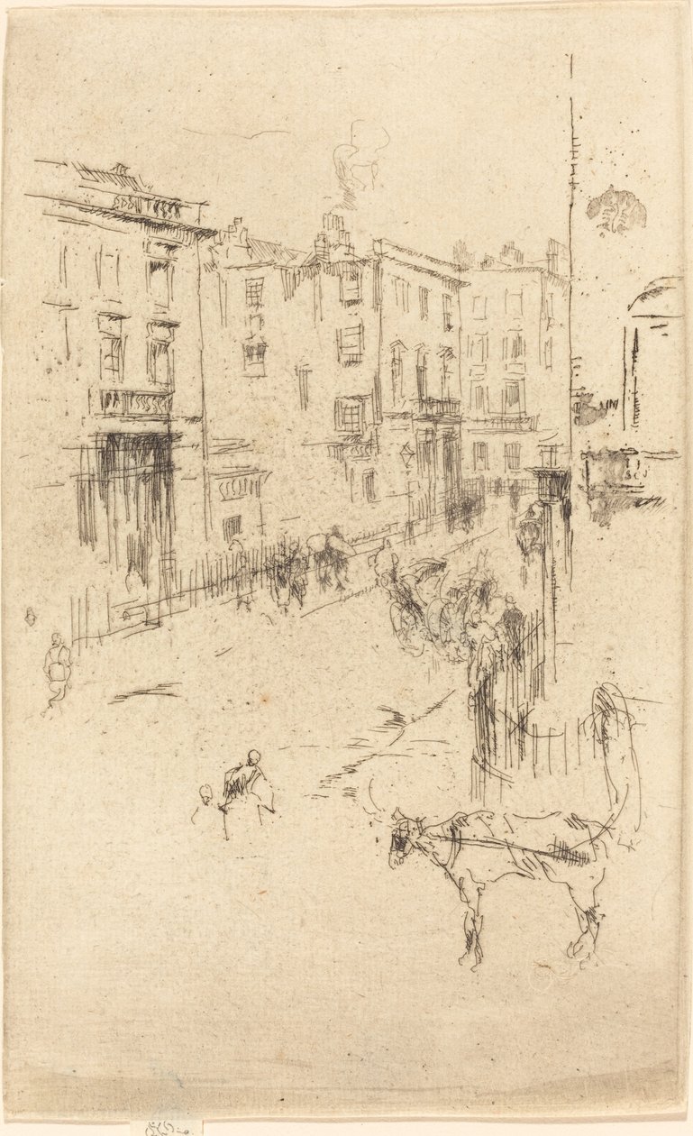 Alderney Street, ca. 18801881. af James Abbott McNeill Whistler