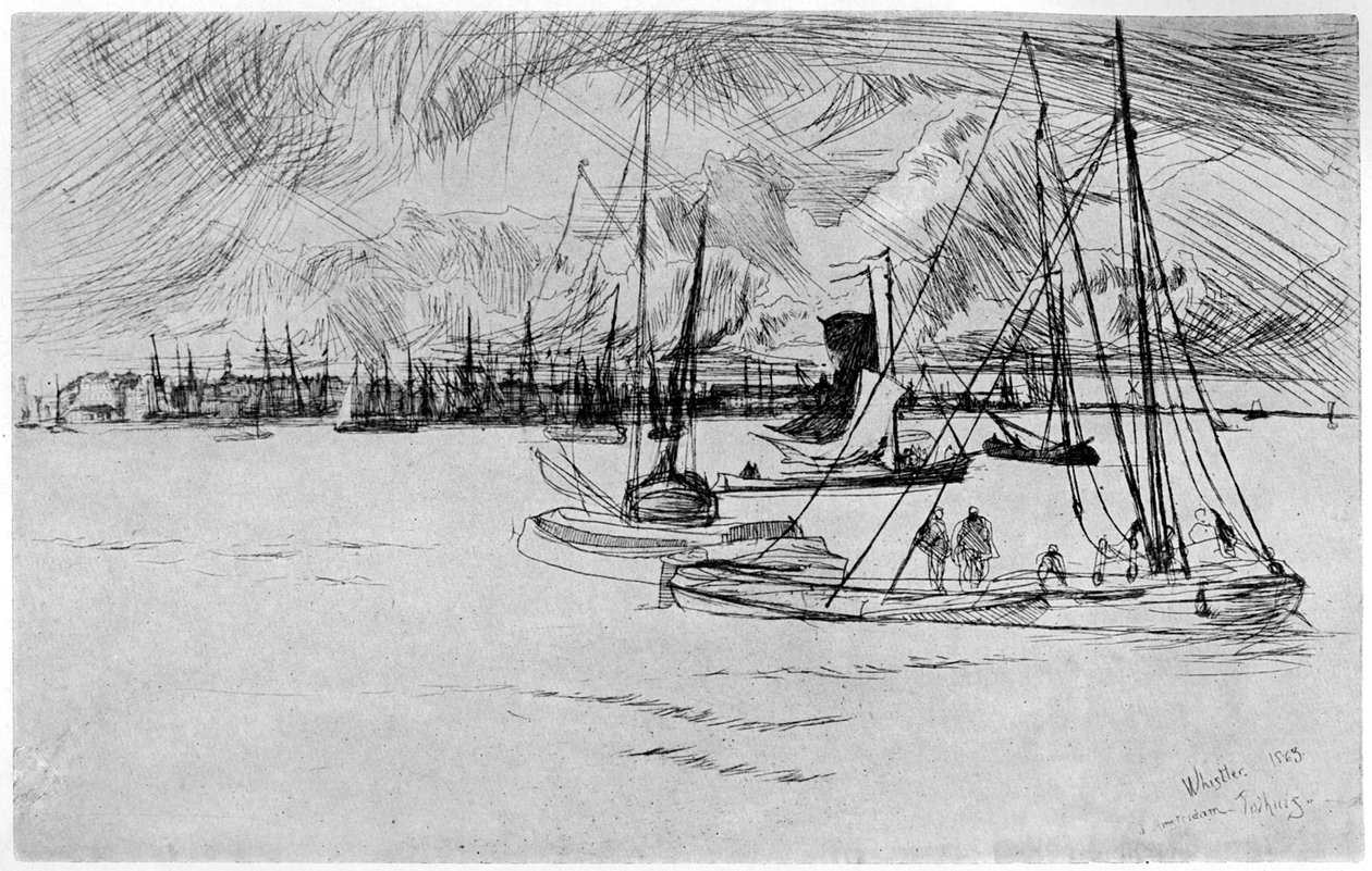 Amsterdam, 1800-tallet 1904. af James Abbott McNeill Whistler