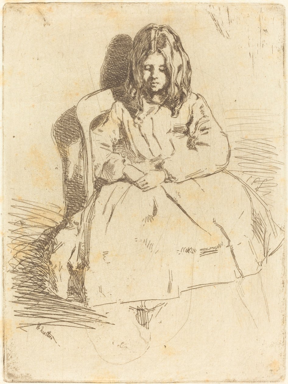 Annie Sidder, 1858. af James Abbott McNeill Whistler