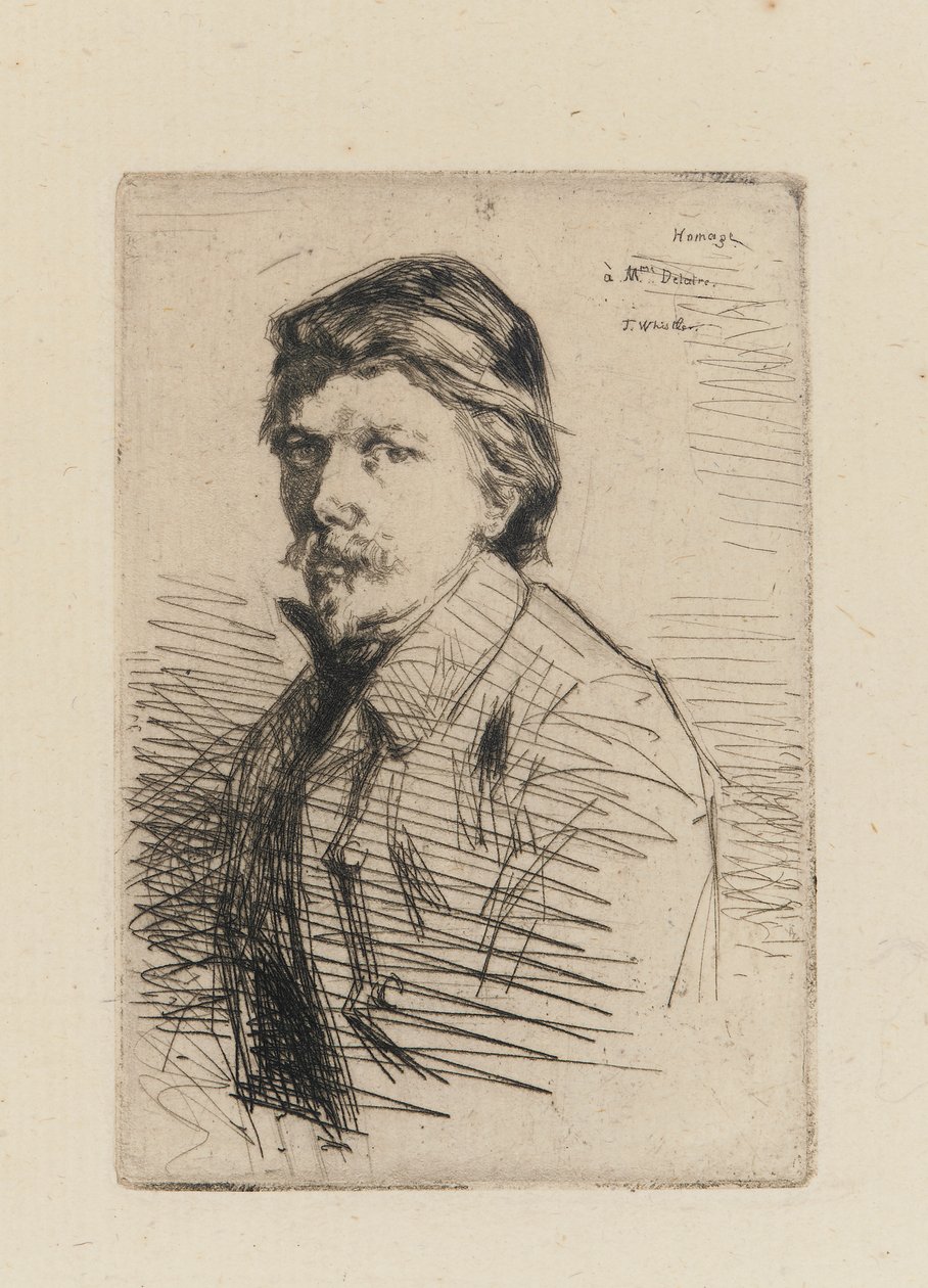 Auguste Delatre, 1858. af James Abbott McNeill Whistler