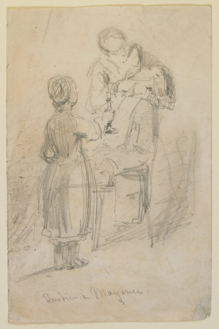 Barber i Mainz, 1858. af James Abbott McNeill Whistler