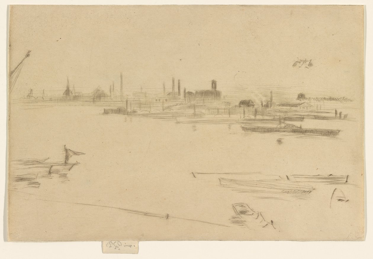 Battersea Morn, 1875. af James Abbott McNeill Whistler