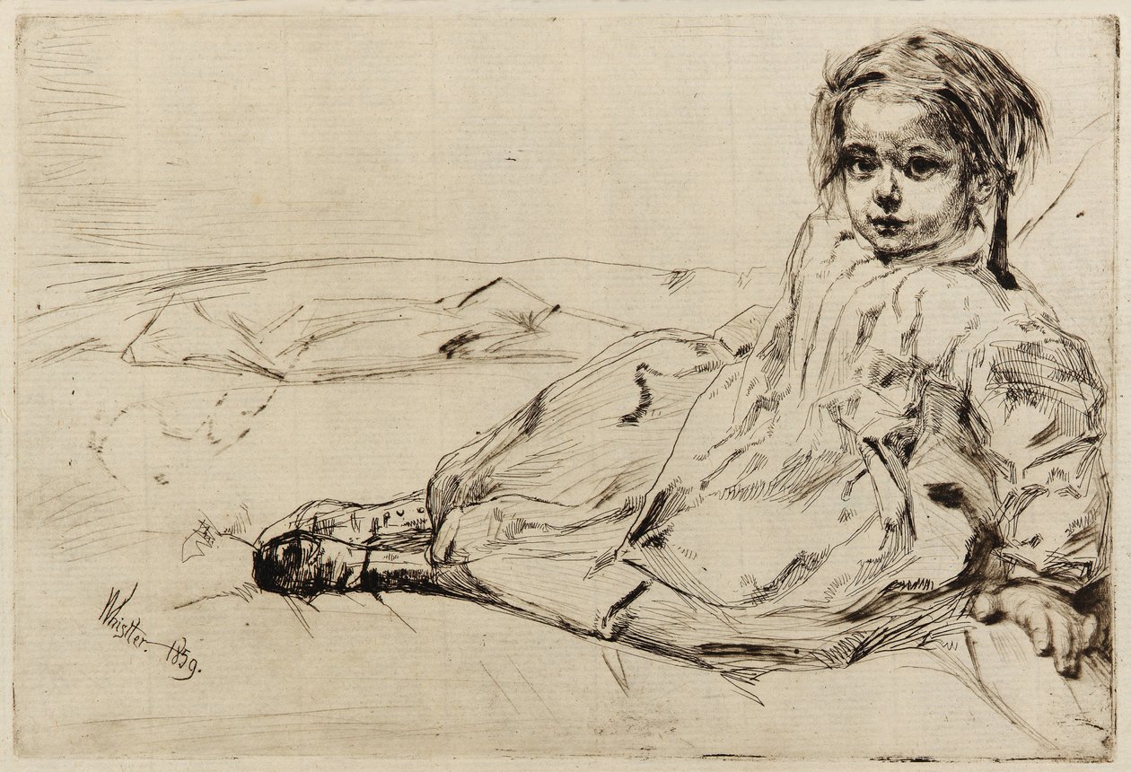Bibi Valentin, 1859. af James Abbott McNeill Whistler