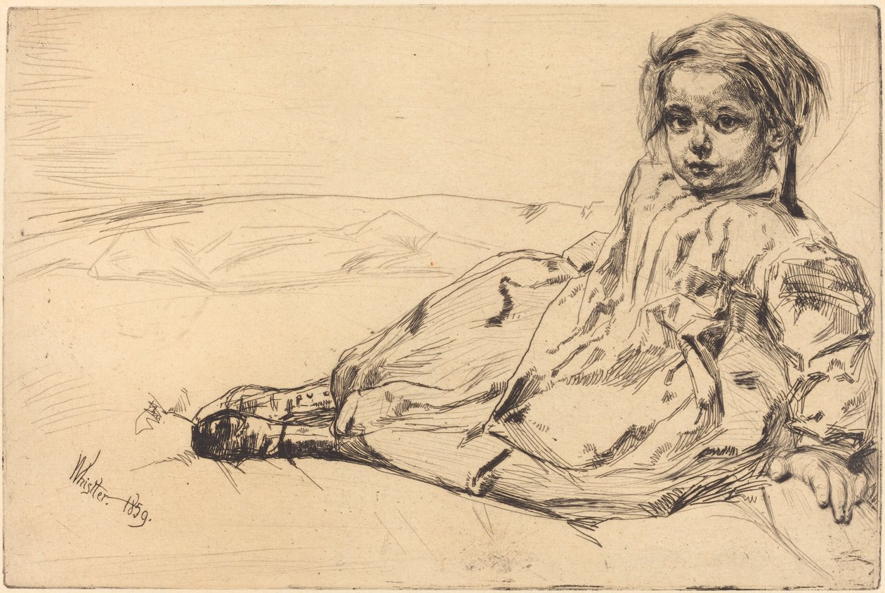 Bibi Valentin, 1859. af James Abbott McNeill Whistler