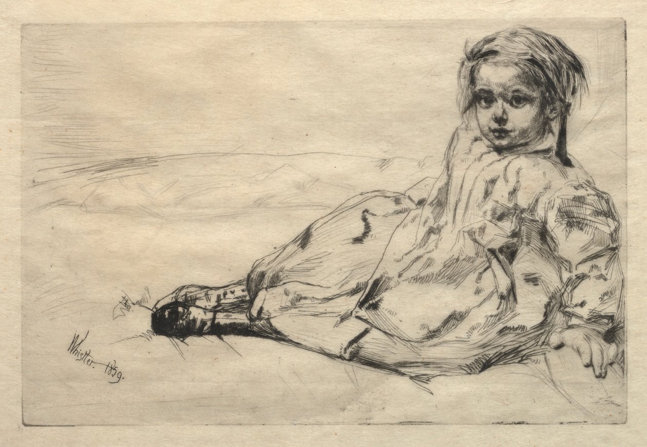 Bibi Valentin, 1859. af James Abbott McNeill Whistler