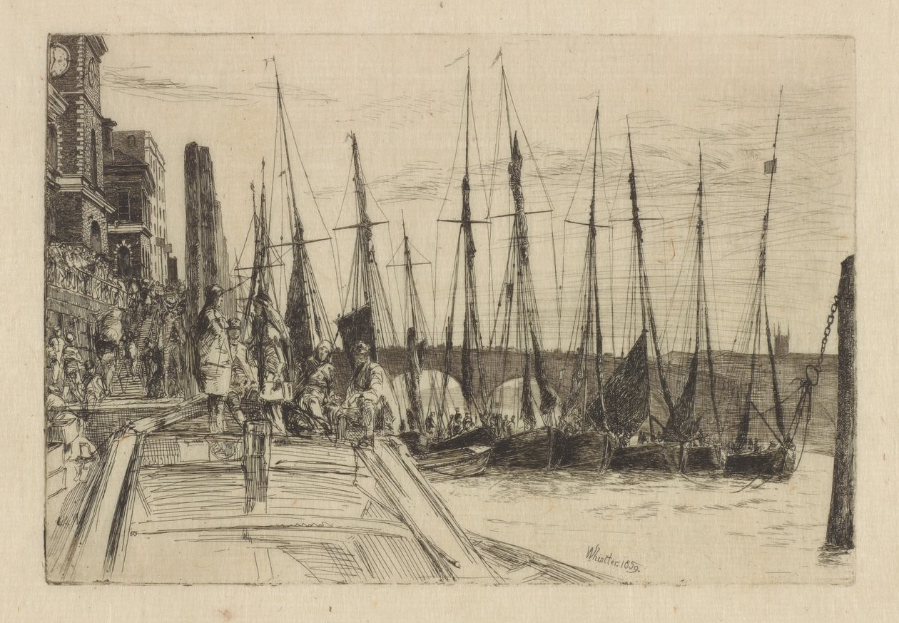 Billingsgate, 1859. af James Abbott McNeill Whistler