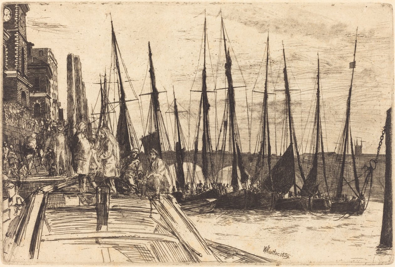 Billingsgate, 1859. af James Abbott McNeill Whistler