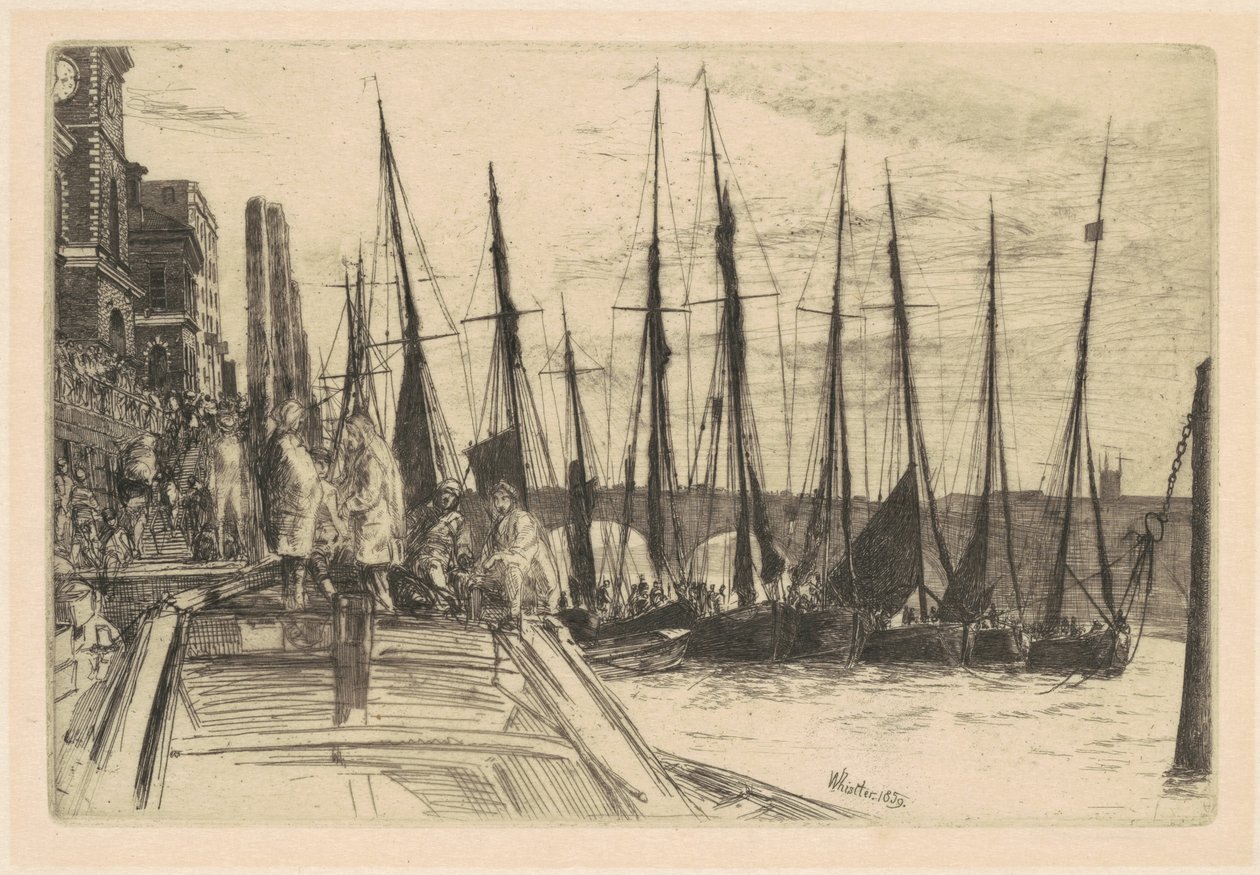 Billingsgate, 1859. af James Abbott McNeill Whistler
