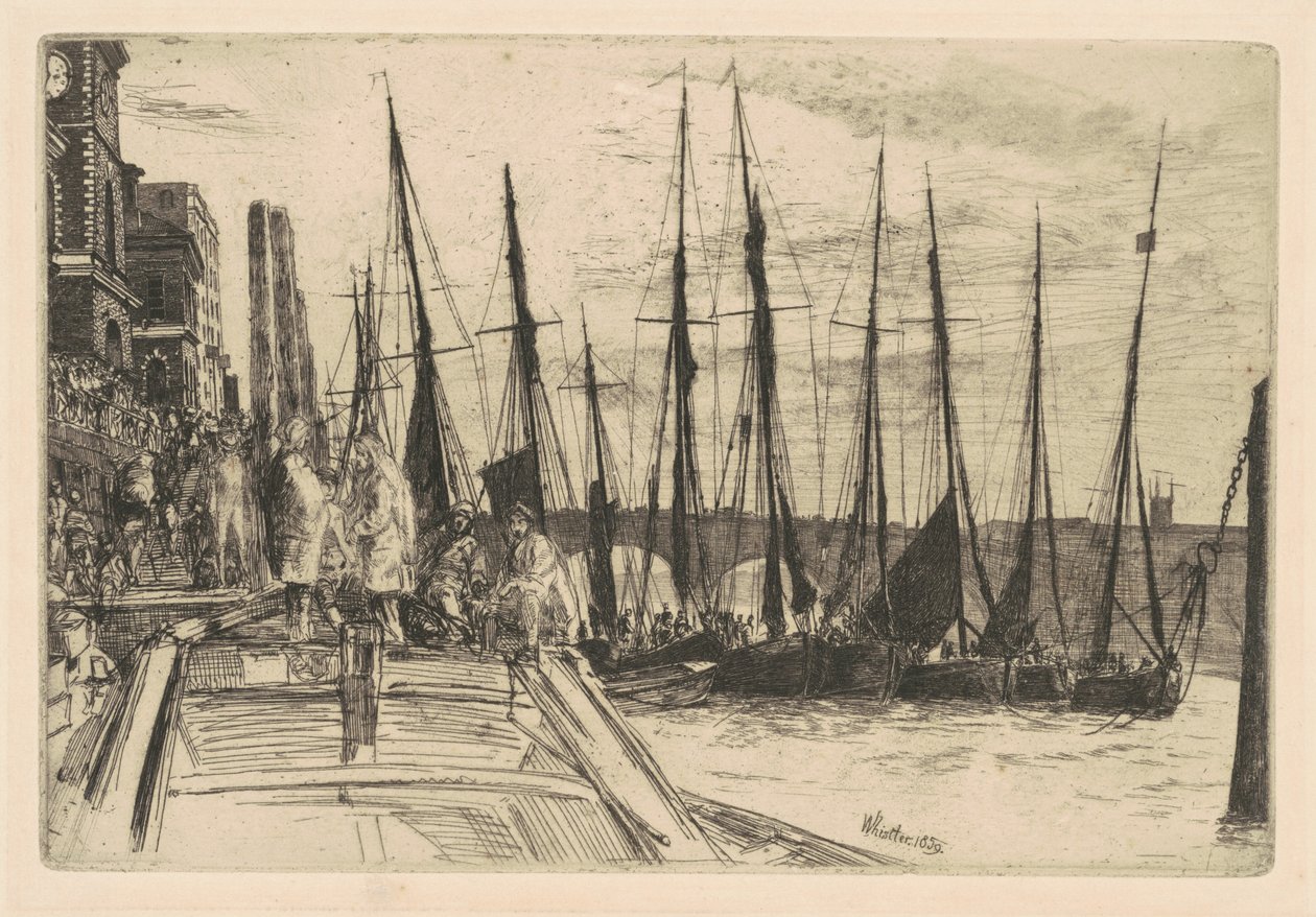 Billingsgate, 1859. af James Abbott McNeill Whistler