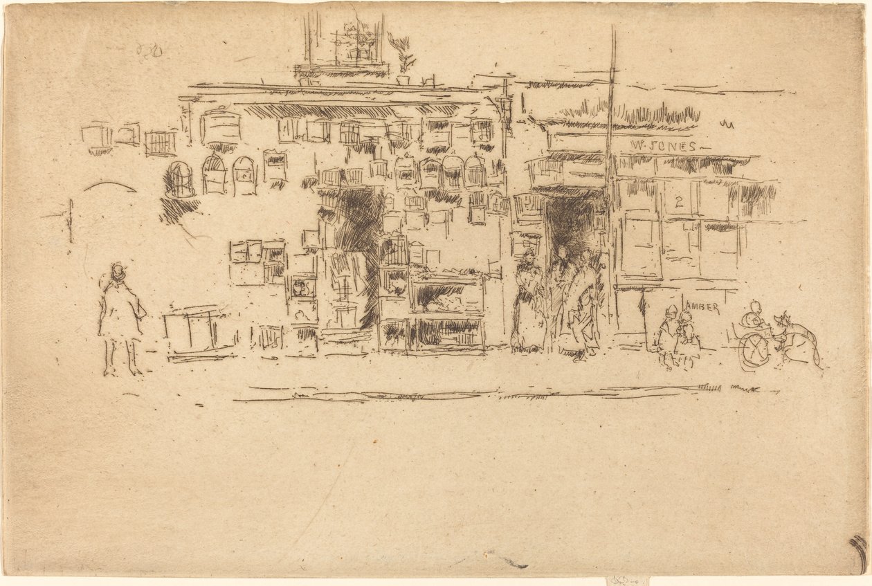Bird-Cages Chelsea, ca. 18861888. af James Abbott McNeill Whistler