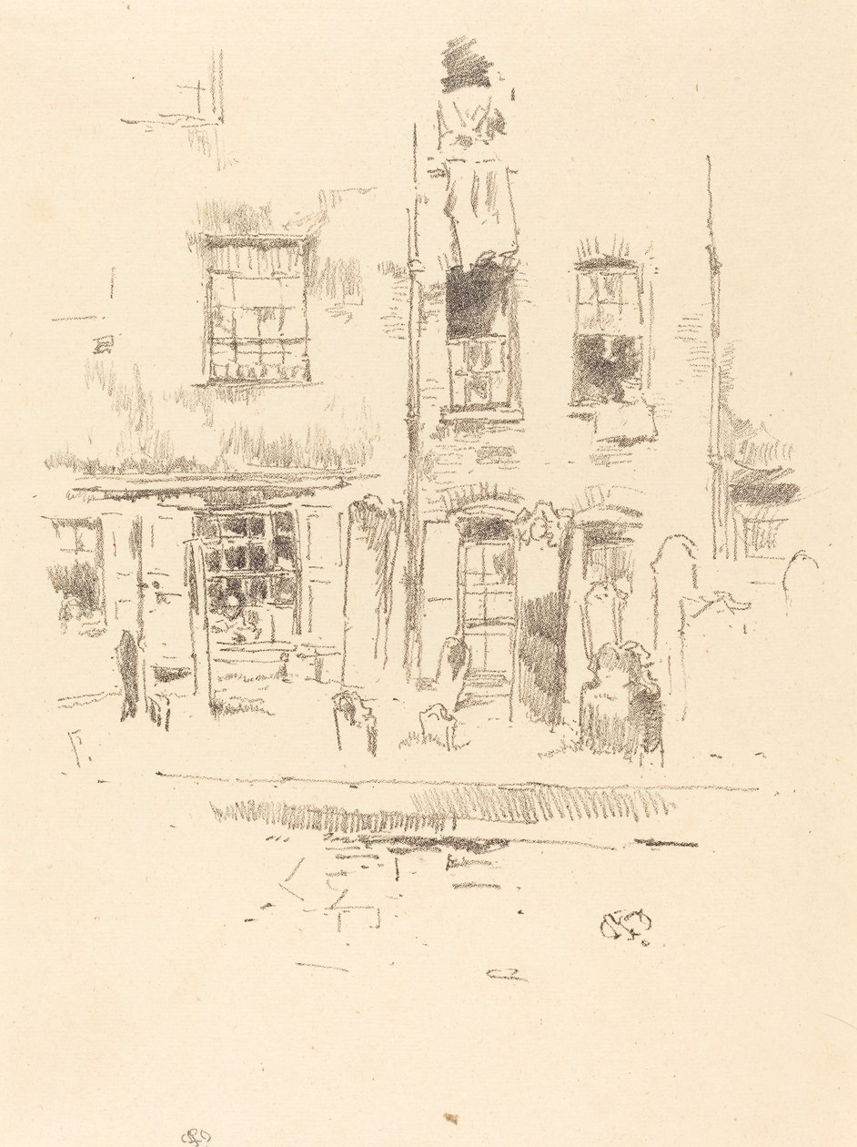 Kirkegård, 1887. af James Abbott McNeill Whistler