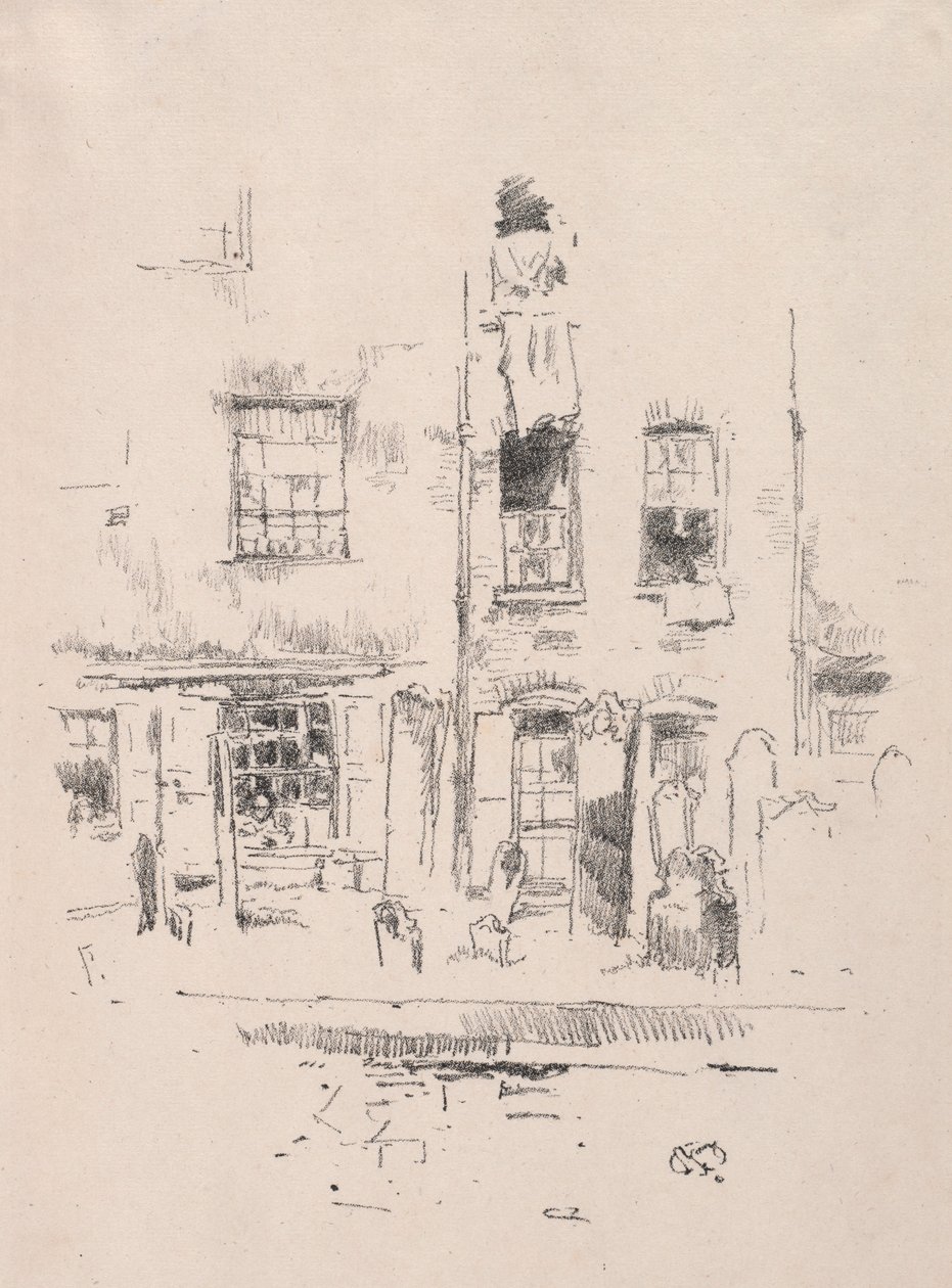 Kirkegård, 1887. af James Abbott McNeill Whistler