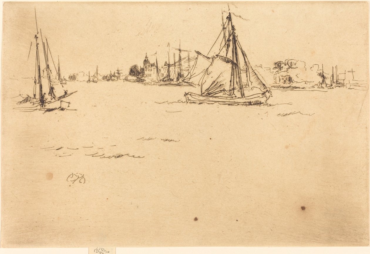 Dordrecht, 1884. af James Abbott McNeill Whistler