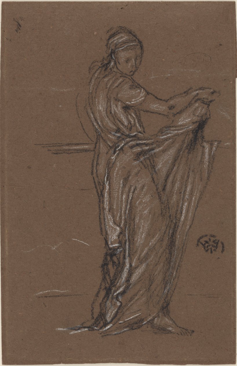 Draperet kvindeskikkelse, 1870-1873. af James Abbott McNeill Whistler